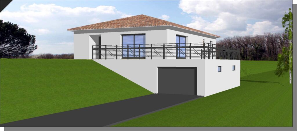 Maison neuve à Vogüé